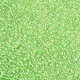 11/0グレードの丸いガラスシードビーズ  透明インサイドカラー  光沢メッキ  緑黄  2.3x1.5mm  穴：1mm  約48500個/ポンド SEED-N001-F-240-2