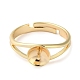 Adjustable Brass Finger Ring Settings KK-F862-25G-2