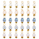 30Pcs 5 Colors Natural Freshwater Shell Rice Charms PALLOY-AB00092-1