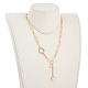 Star & Moon & Cross Brass Lariat Necklaces Sets NJEW-JN03041-22