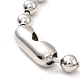 304 Stainless Steel Ball Chain Necklace & Bracelet Set STAS-D181-02P-01D-6