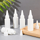 Benecreat 24 paquete de 1 oz botellas dispensadoras de plástico con aplicador de punta con tapas blancas a prueba de fugas para pegamento DIY-BC0011-24A-4