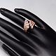 Classic Real Rose Gold Plated Brass Cubic Zirconia Rings for Women RJEW-BB05762-8RG-5
