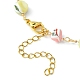 Bracelets de cheville de chaînes de perles de pépite de coquille faites à la main AJEW-AN00544-3