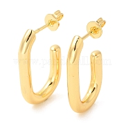 Овальные серьги-гвоздики из латуни EJEW-Q770-11G
