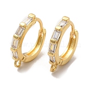 Серьга-кольцо из латуни с микропаве из кубического циркония ZIRC-C002-04G
