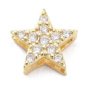 Латунный микро pave прозрачный кубик циркония подвески ZIRC-P085-03G