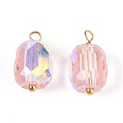 Подвески-бочонки из гальванического стекла STAS-N110-14G