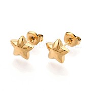 Серьги-гвоздики из нержавеющей стали 304 EJEW-N059-06G