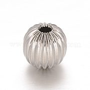 Круглые рифленые бусины из нержавеющей стали 304 STAS-I050-01-8mm