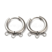 Фурнитура для сережек-колец Huggie Hoop из нержавеющей стали 304 STAS-M320-01P