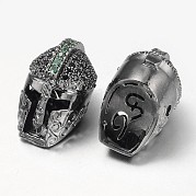 Латунные микро проложить кубического циркония бусы ZIRC-D055-B