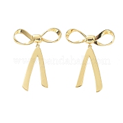 Серьги-гвоздики из латуни с бантом для женщин KK-Z038-23G