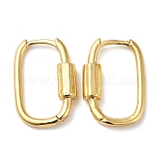 Овальные серьги-кольца из латуни для женщин EJEW-Z019-06G