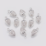 Brass Micro Pave Cubic Zirconia Charms KK-A144-044P