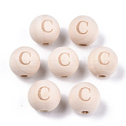 Незаконченная натуральная древесина европейский бисер WOOD-S045-143A-01C