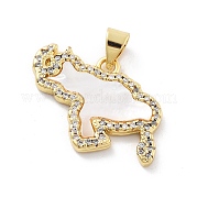 Латунные микро проложить кубического циркония подвески KK-Z098-14G