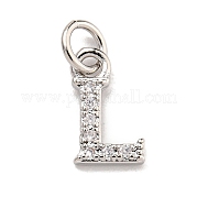 Буквица из латуни с подвесками из кубического циркония KK-Q814-26L-P