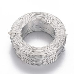 Alambre de aluminio anodizado, alambre artesanal de metal flexible, alambre artesanal flexible, para hacer bisutería artesanal, plata, 18 diámetro, 1.0mm, 200 m / 500 g (656.1 pies / 500 g)