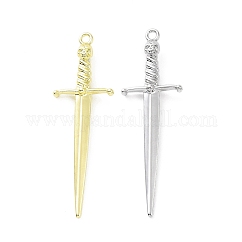 Gestell Legierung Emaille Anhänger, Schwert mit Totenkopf, Mischfarbe, 50.5x16x5 mm, Bohrung: 1.8 mm