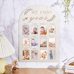Cadre photo calendrier bébé en bois&nbsp;DIY-WH0899-45
