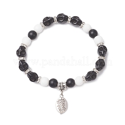 2 x Charm-Armbänder aus Legierung im tibetischen Stil.&nbsp;BJEW-JB12522