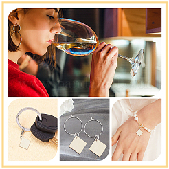 DIY-Set zur Herstellung von Weinglasanhängern mit Rautenmotiv&nbsp;DIY-SC0018-63