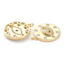 Pendentifs avec zircon cubiques à micro-pavés en laiton&nbsp;ZIRC-P200-08A-G