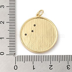 Pendenti in ottone placcato a cremagliera con micro pavè di zirconi smaltati&nbsp;KK-A190-05G