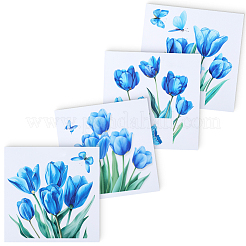 8 taschen 4 arten blume pvc schlafzimmer hause dekoration schalter aufkleber&nbsp;DIY-GF0011-65C