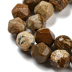 Natürliches Bild Jaspis Perlen Stränge&nbsp;G-C085-A02-01