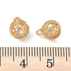Messing micro pave klare zirkonia anhänger&nbsp;KK-D261-01G-12