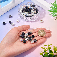 100 Stück 5 Stile Polymer Clay Strassperlen&nbsp;RB-TA0001-22A
