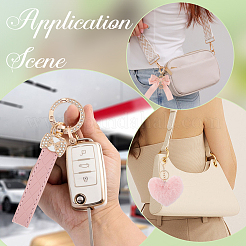 4 llavero de poliéster y esmalte con forma de corazón de peluche&nbsp;KEYC-BBC0001-11A