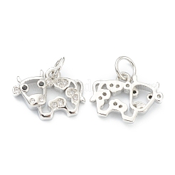 Ciondoli in ottone con zirconi chiari&nbsp;ZIRC-B010-22P