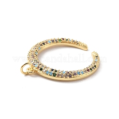 Cremagliera placcatura micro ottone spianare pendenti zirconi&nbsp;KK-F852-15G