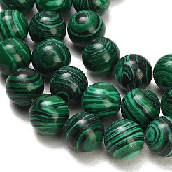 Brins de perles de malachite synthétiques teintes&nbsp;GG-CBA6382-A03-12mm