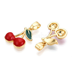 Messing Emaille Anhänger / charms&nbsp;KK-N254-219G