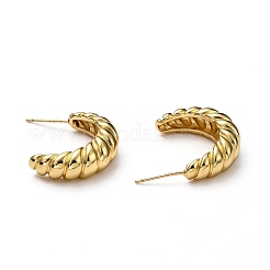 Orecchini a mezzo cerchio in ottone&nbsp;EJEW-H121-01A