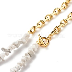 Set di gioielli con perline di chip di howlite sintetica&nbsp;SJEW-JS01223-02