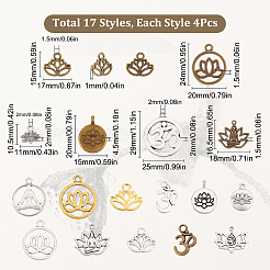 68 pz 17 ciondoli in lega stile tibetano in stile&nbsp;TIBEP-SC0001-92