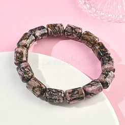Bracelets extensibles en perles de rhodonite naturelle pour femmes et hommes&nbsp;BJEW-A148-01A-26