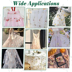 Tessuto in pizzo di poliestere con motivo floreale&nbsp;DIY-WH0061-021C
