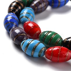 Perline murano con sabbia d'oro fatto a mano&nbsp;LAMP-F020-35A