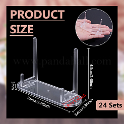 Bases d'affichage en acrylique pour bloc de cartes&nbsp;ODIS-WH0331-70
