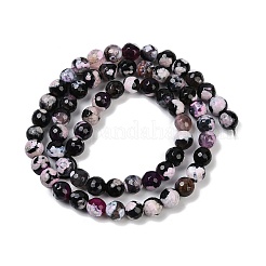Naturelles feu crépitent agate perles brins&nbsp;G-C082-A01-30