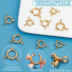 9 Stück 3 Stile 304 Edelstahl Federringverschlüsse&nbsp;STAS-UN0052-55