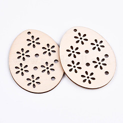 Ungefärbte natürliche Holzanhänger&nbsp;WOOD-S058-010