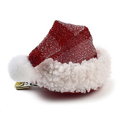 Weihnachtsmütze Polyester Alligator Haarspangen für Frauen Mädchen&nbsp;AJEW-M012-02B