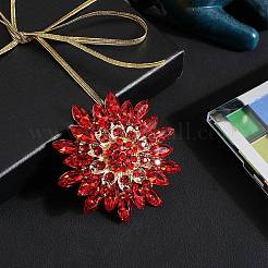 Broches fleur en strass&nbsp;JEWB-WH0022-91
